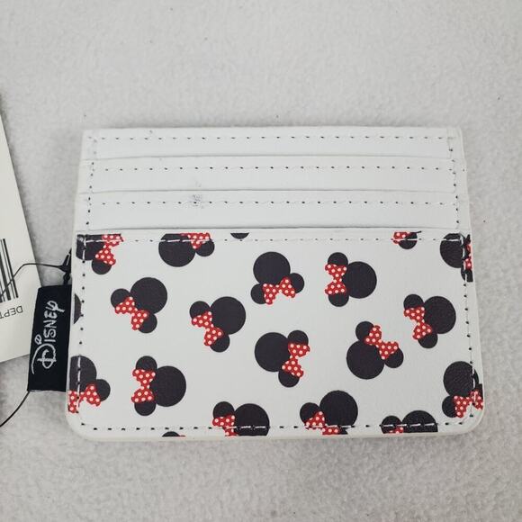 Loungefly Disney Minnie Mouse Crossbody Red Bow Polka Dots Purse with Cardholder - Picture 7 of 7